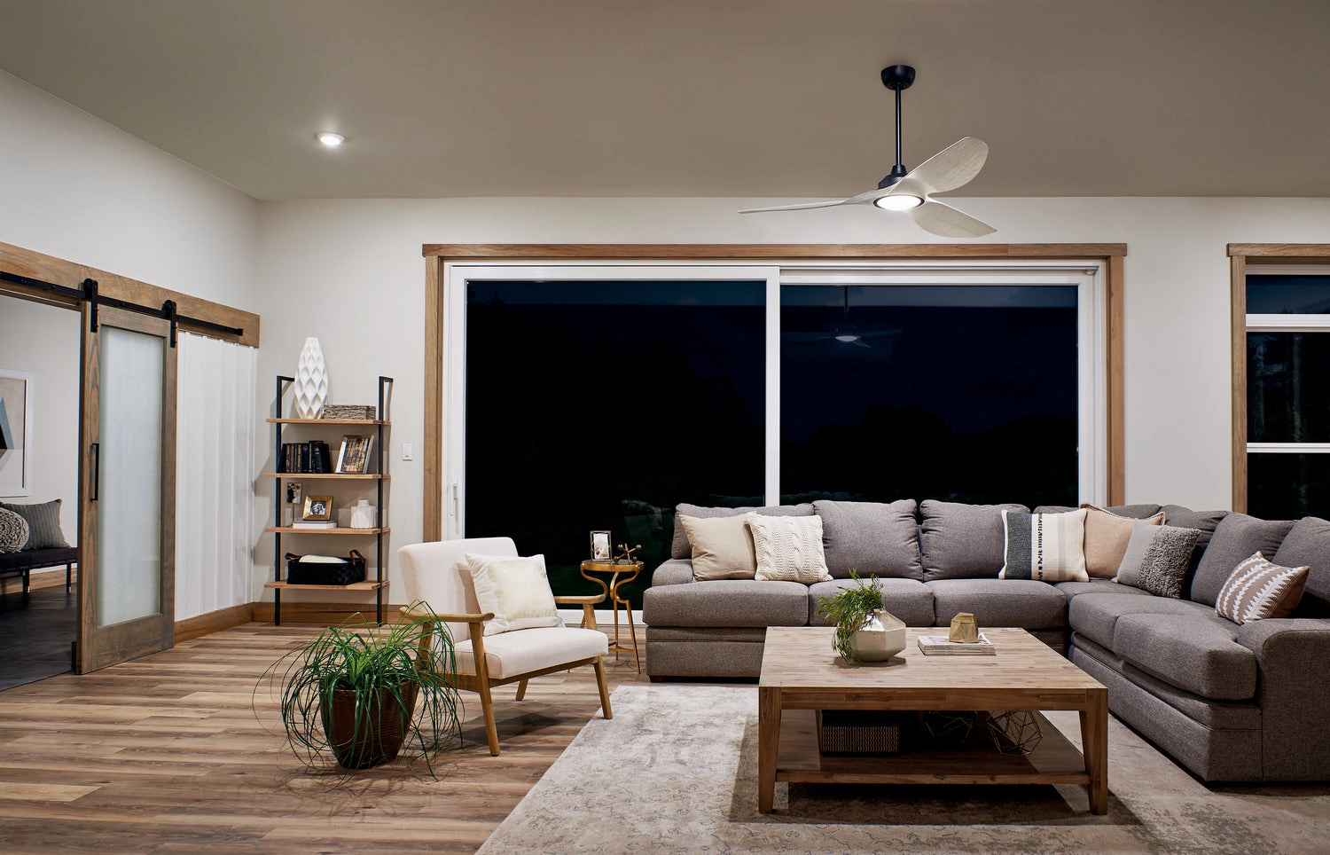 Imari 65"Ceiling Fan Satin Black