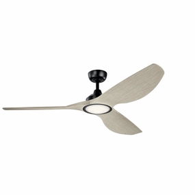 Imari 65"Ceiling Fan Satin Black low-noise fans for peaceful environments
