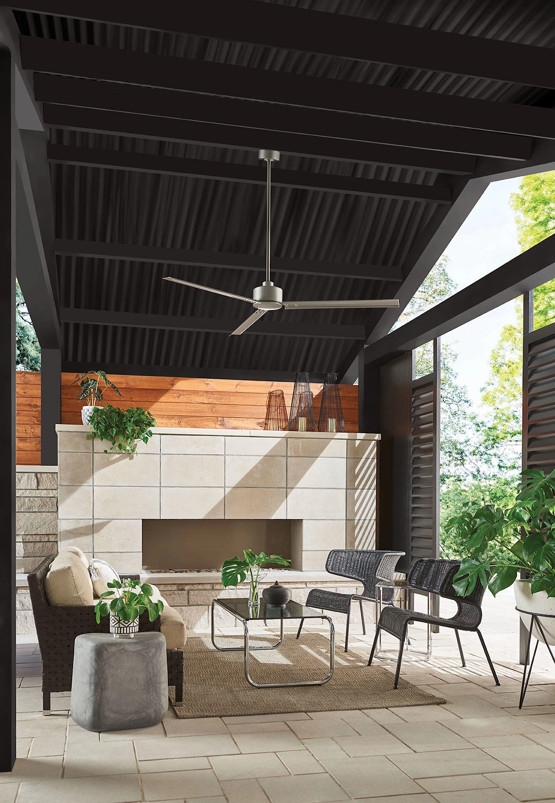 Indy 72"Ceiling Fan Brushed Nickel
