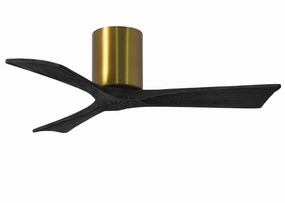 Irene-3H 42"Ceiling Fan Brushed Brass quiet small fans for desk or nightstand