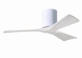 Irene-3H 42"Ceiling Fan Gloss White quiet small fans for desk or nightstand