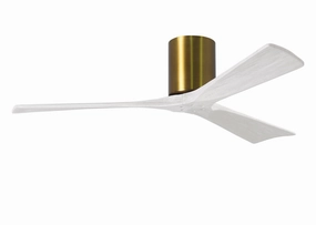 Irene-3H 52"Ceiling Fan Brushed Brass hugger fans for rooms with low ceilings