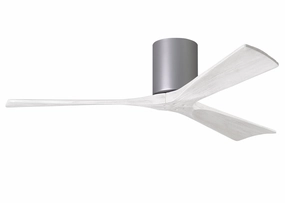 Irene-3H 52"Ceiling Fan Brushed Nickel hugger fans for rooms with low ceilings