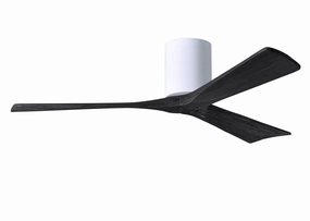 Irene-3H 52"Ceiling Fan Gloss White hugger fans for rooms with low ceilings