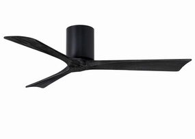 Irene-3H 52"Ceiling Fan Matte Black hugger fans for rooms with low ceilings