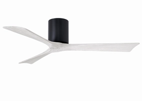 Irene-3H 52"Ceiling Fan Matte Black hugger fans for rooms with low ceilings