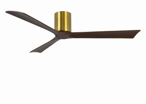 Irene-3H 60"Ceiling Fan Brushed Brass hugger fans for rooms with low ceilings