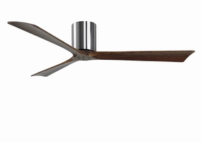 Irene-3H 60"Ceiling Fan Polished Chrome hugger fans for rooms with low ceilings