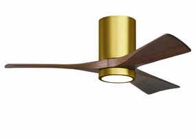 Irene-3HLK 42"Ceiling Fan Brushed Brass hugger fans for rooms with low ceilings