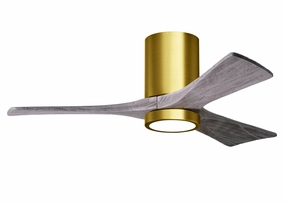 Irene-3HLK 42"Ceiling Fan Brushed Brass quiet small fans for desk or nightstand
