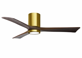 Irene-3HLK 52"Ceiling Fan Brushed Brass hugger fans for rooms with low ceilings