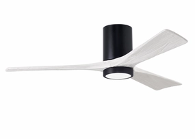 Irene-3HLK 52"Ceiling Fan Matte Black hugger fans for rooms with low ceilings