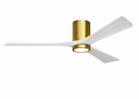 Irene-3HLK 60"Ceiling Fan Brushed Brass hugger fans for rooms with low ceilings