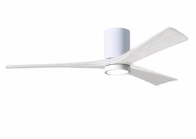 Irene-3HLK 60"Ceiling Fan Gloss White hugger fans for rooms with low ceilings