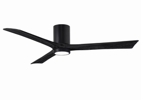 Irene-3HLK 60"Ceiling Fan Matte Black hugger fans for rooms with low ceilings