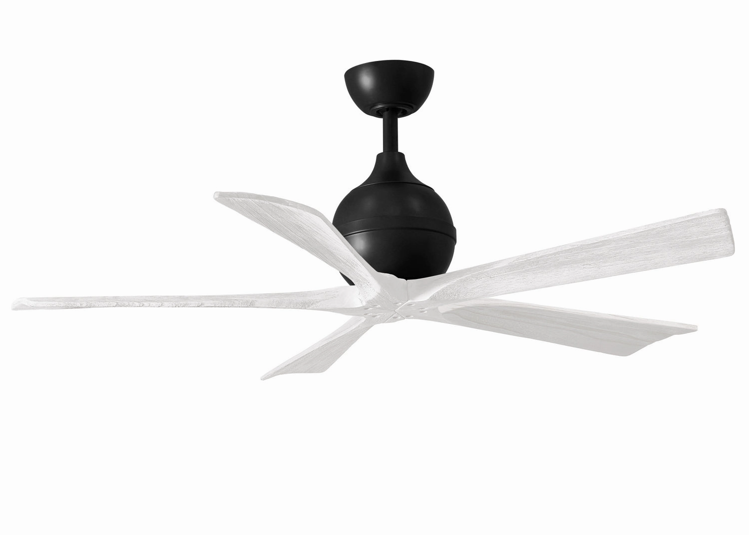 Irene-5 52"Ceiling Fan Matte Black modern electric fans for minimalist decor