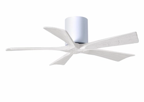Irene-5H 42"Ceiling Fan Gloss White quiet small fans for desk or nightstand