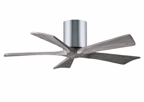 Irene-5H 42"Ceiling Fan Polished Chrome quiet and compact hugger fans
