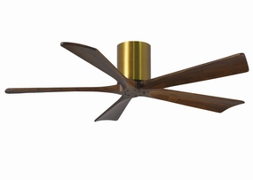 Irene-5H 52"Ceiling Fan Brushed Brass quiet and compact hugger fans