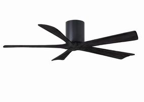 Irene-5H 52"Ceiling Fan Matte Black quiet and compact hugger fans