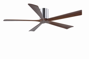 Irene-5H 60"Ceiling Fan Polished Chrome quiet and compact hugger fans