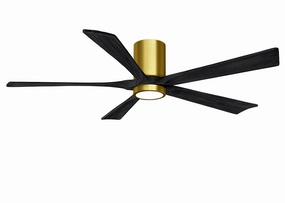 Irene-5HLK 60"Ceiling Fan Brushed Brass quiet and compact hugger fans