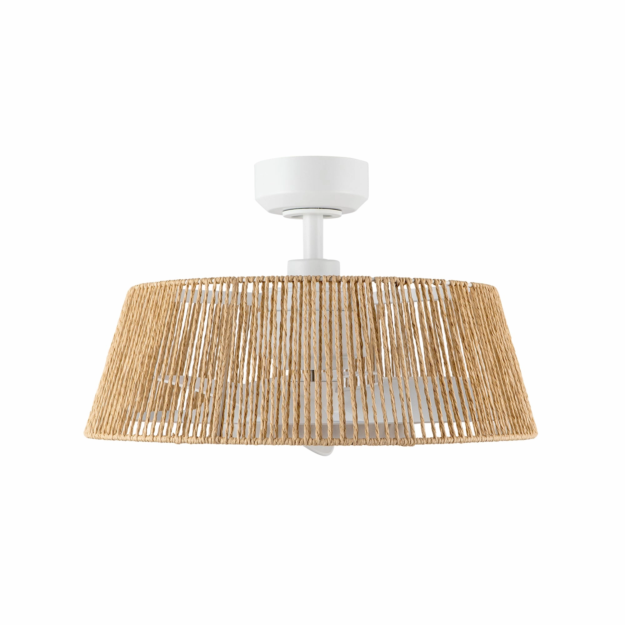 Isla 24"Ceiling Fan White/Braided Rope