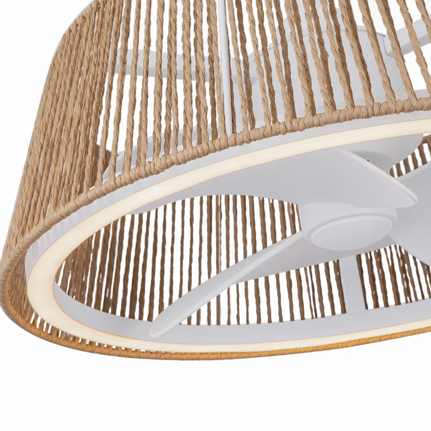 Isla 24"Ceiling Fan White/Braided Rope