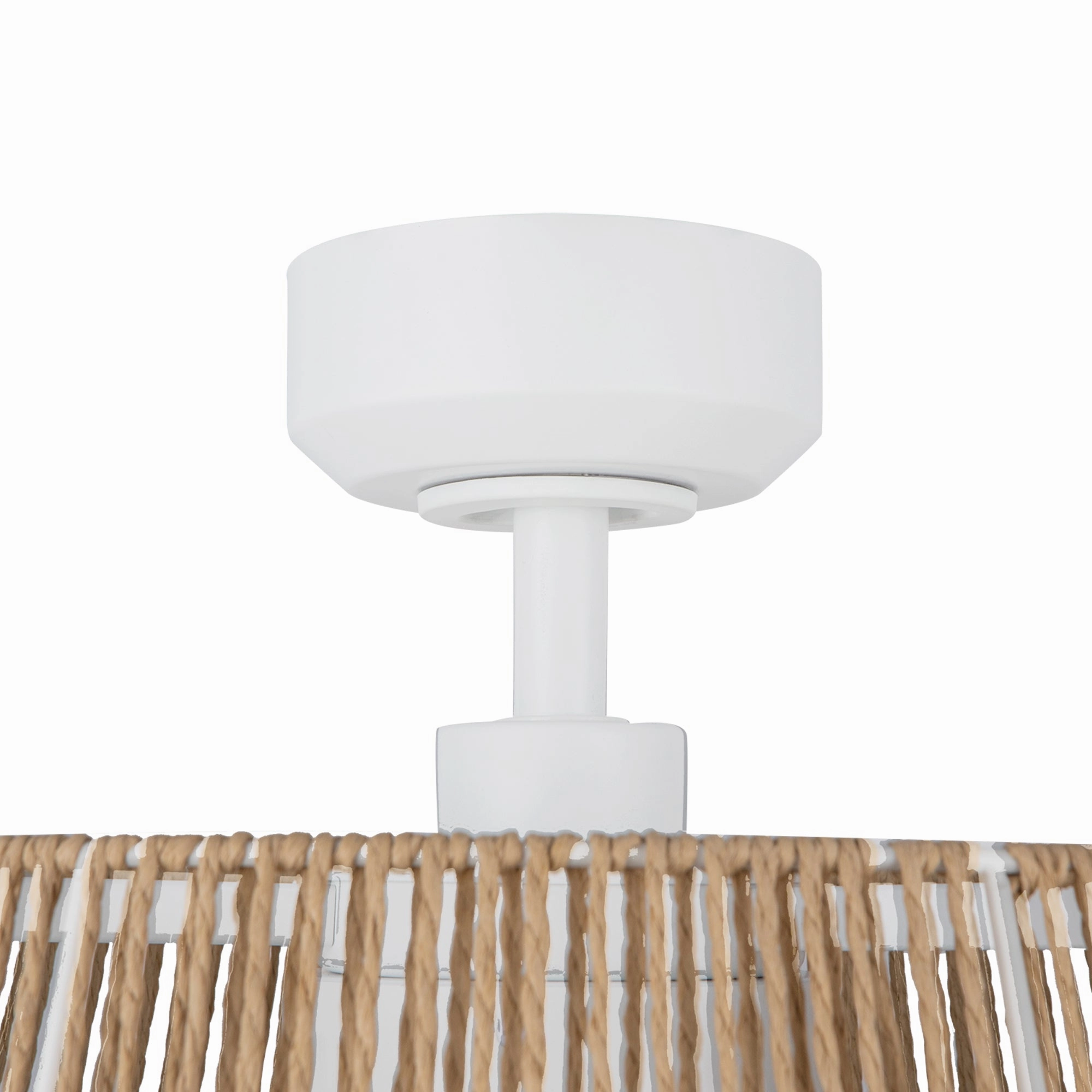 Isla 24"Ceiling Fan White/Braided Rope