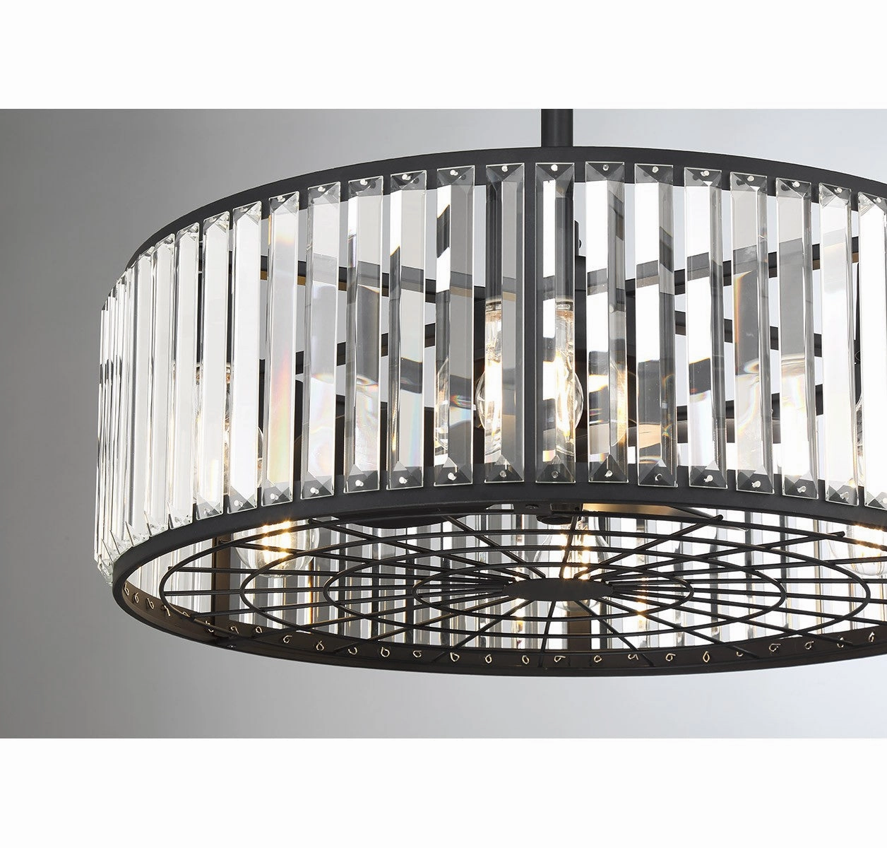 Janus Six Light Fan D'Lier Matte Black
