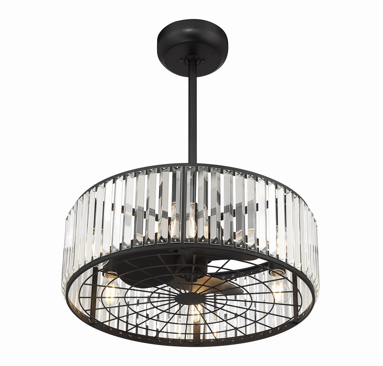 Janus Six Light Fan D'Lier Matte Black