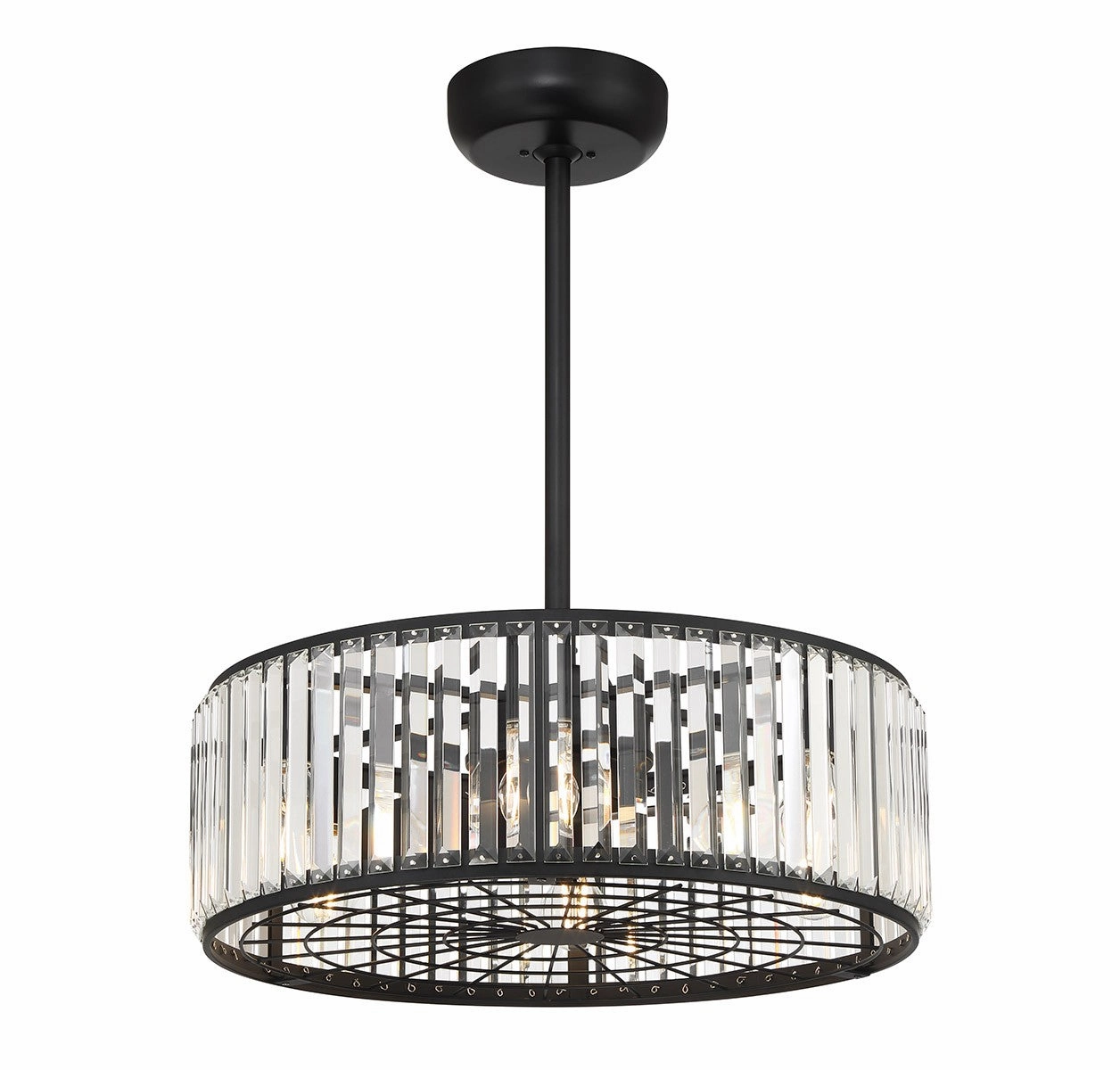 Janus Six Light Fan D'Lier Matte Black
