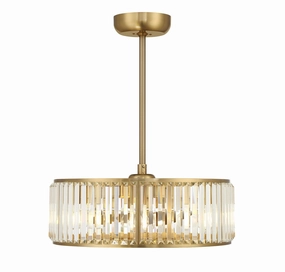 Janus Six Light Fan D'Lier Warm Brass best small fans for home and travel