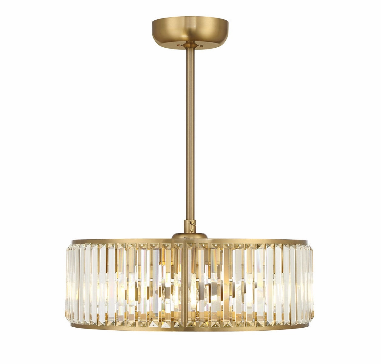 Janus Six Light Fan D'Lier Warm Brass best small fans for home and travel