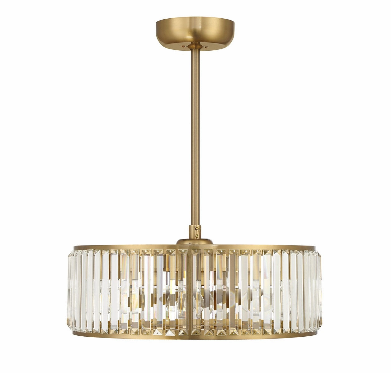 Janus Six Light Fan D'Lier Warm Brass