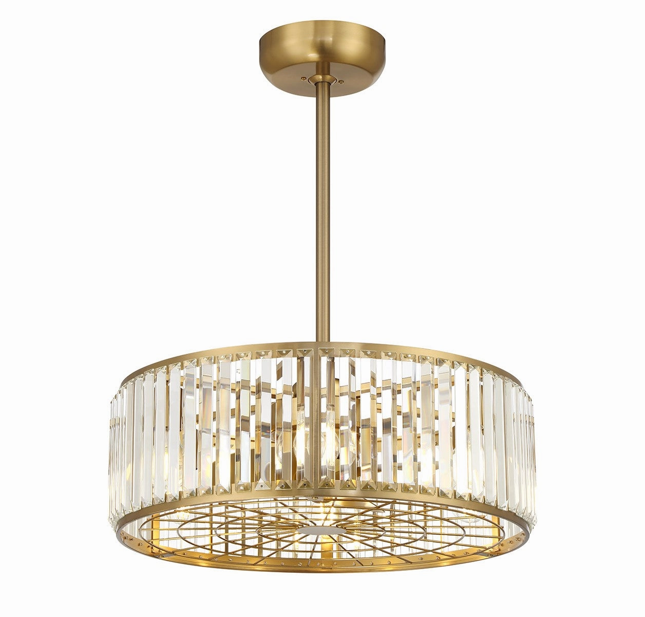 Janus Six Light Fan D'Lier Warm Brass