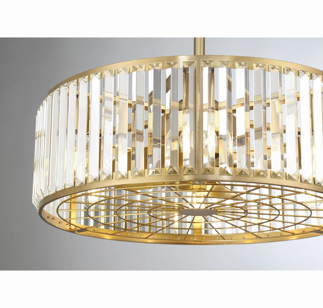 Janus Six Light Fan D'Lier Warm Brass
