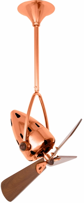Jarold Direcional 16"Ceiling Fan Brushed Copper small electric fans for personal cooling