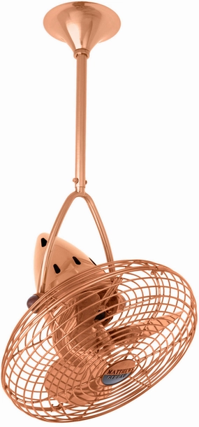 Jarold Direcional 16"Ceiling Fan Brushed Copper small electric fans for personal cooling