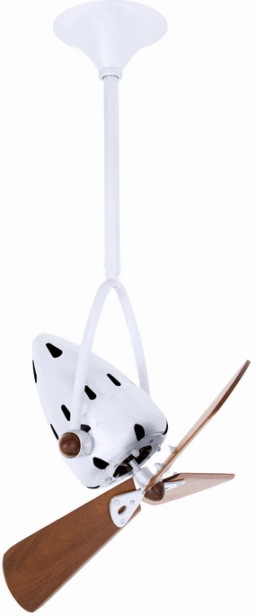 Jarold Direcional 16"Ceiling Fan Gloss White small electric fans for personal cooling