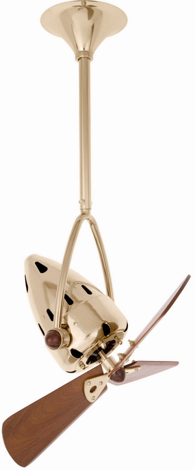 Jarold Direcional 16"Ceiling Fan Polished Brass small electric fans for personal cooling
