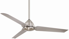 Java 54" Ceiling Fan Brushed Nickel Wet weatherproof fans for outdoor environments