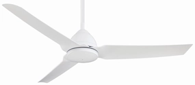 Java 54" Ceiling Fan Flat White weatherproof fans for outdoor environments
