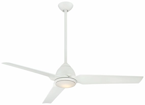 Java Led 54" Ceiling Fan Flat White medium electric fans for multi-room use