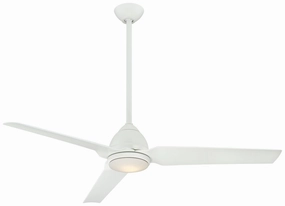Java Led 54" Ceiling Fan Flat White outdoor exterior fans for patio cooling