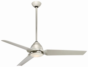Java Led 54" Ceiling Fan Polished Nickel whisper-quiet fans for bedrooms and offices