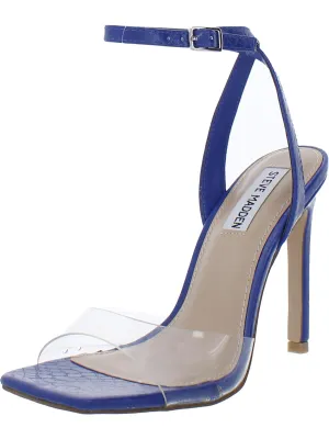 Jessenia Womens Leather Open Toe Heels