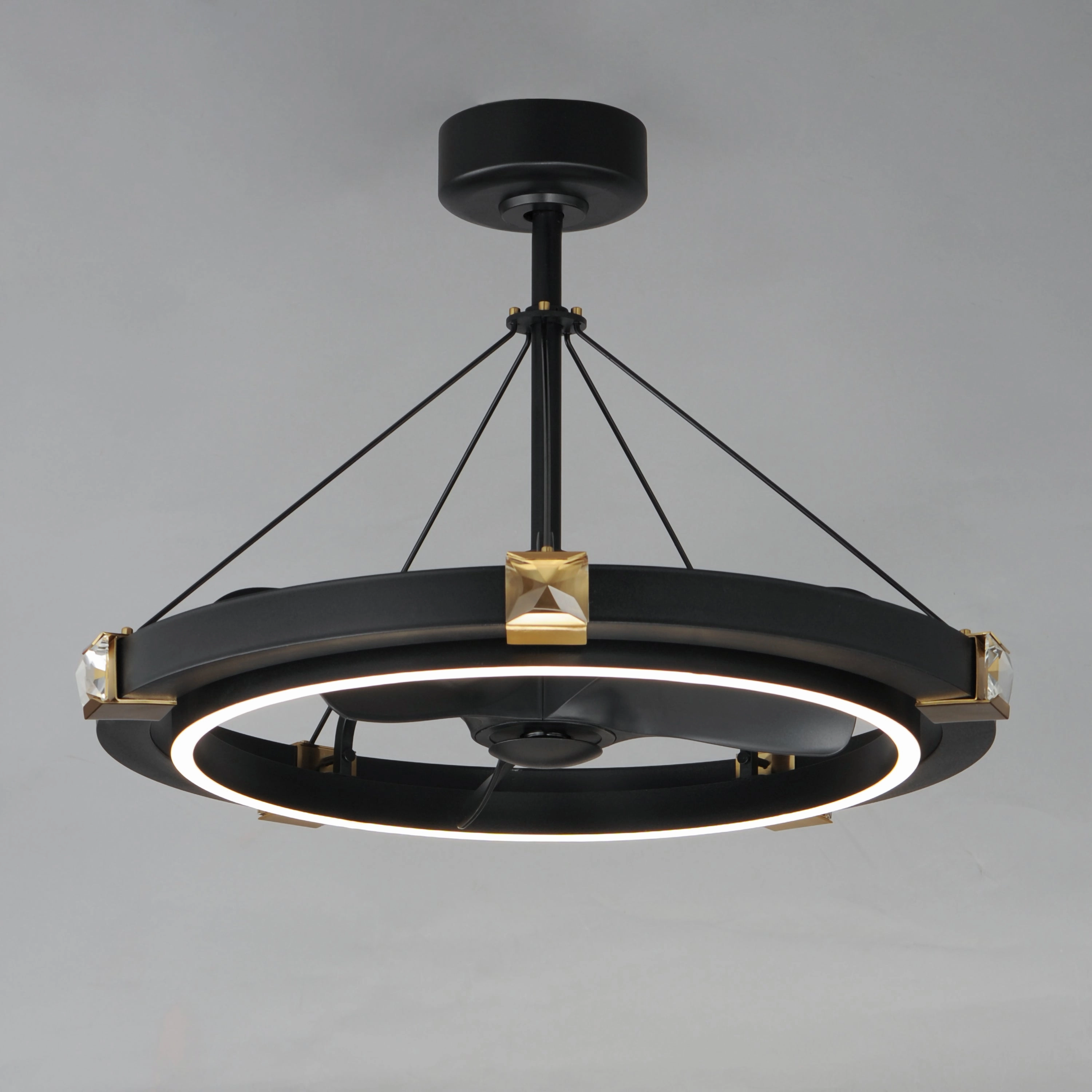 Jewel LED Fandelight Black / Gold
