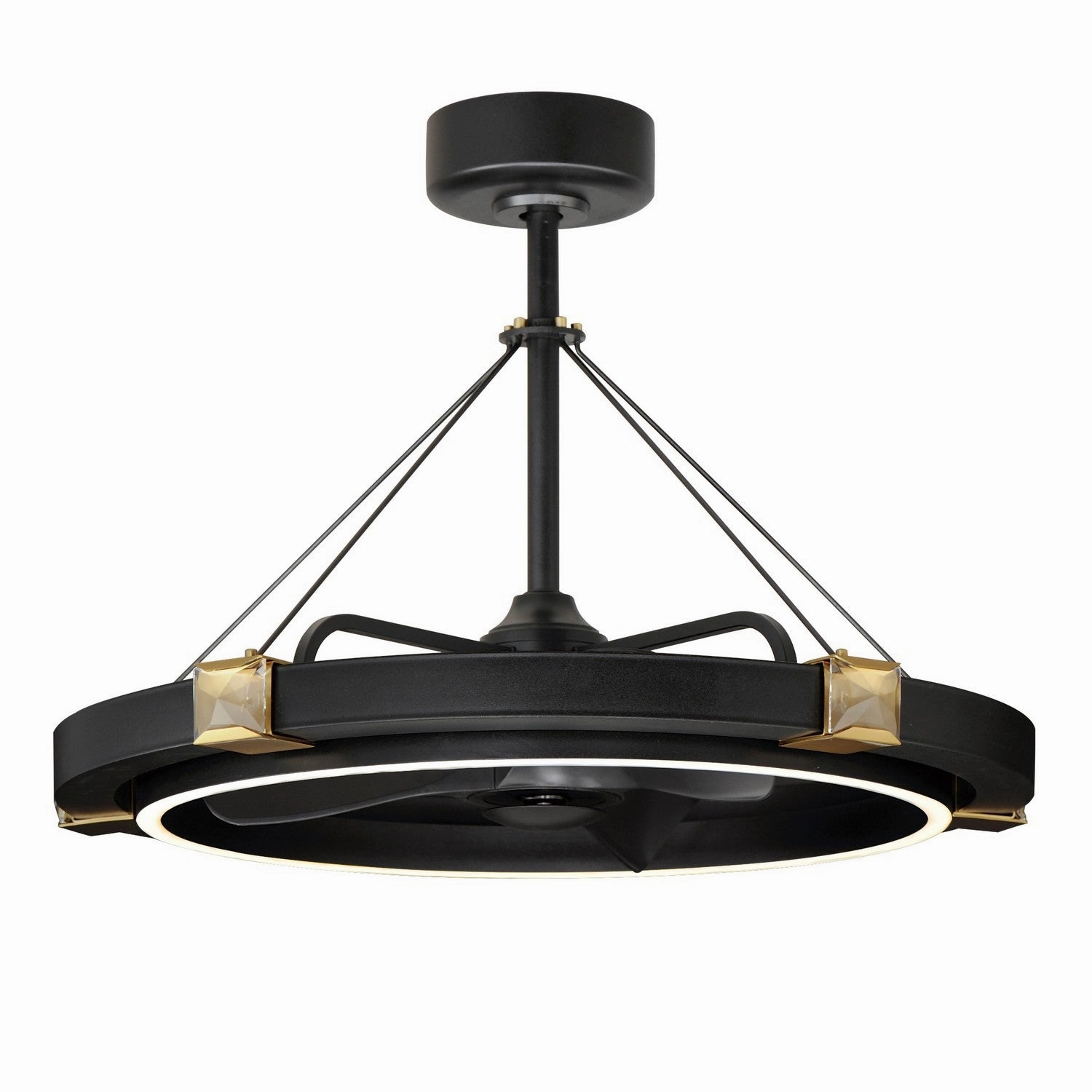 Jewel LED Fandelight Black / Gold best small fans for home and travel