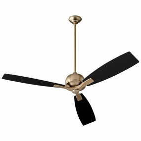 Juno 60"Ceiling Fan Aged Brass home fans with built-in timer settings